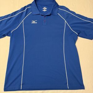 Mizuno Men’s Royal Blue & White Polo XL Athletic Fabric